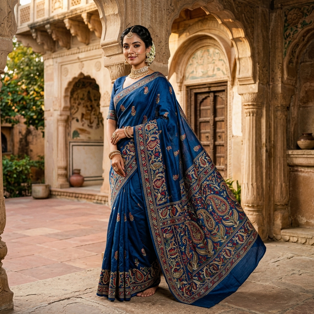 Silk Kantha Saree
